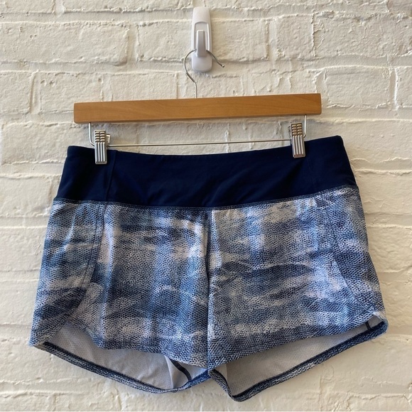 Lululemon || Run Times Short II 4" Mesh Scape Multi / True Navy 8 - Picture 3 of 10